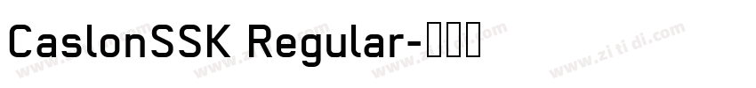 CaslonSSK Regular字体转换